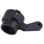 Tbest RC Steering Cup, Black Metal Upgrade Parts Steering Hub Carrier Fit for MN-35 MN-66 Q62 Q65 RC Car