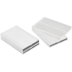 Senmod 100x60x10mm Cooling Module, Aluminum Heat Radiator Heatsink Cooling Fan with 16pcs Fins for High Power Amplifier Transistor Semiconductor Devices, Pack of 4