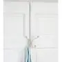 mDesign Metal Modern Long Easy Reach Over The Door Storage Organizer Rack - Hang Coats, Hoodies, Jackets, Hats, Scarves, Purses, Leashes, Towels, Robes, Clothing - 4 Hooks, 2 Pack - Satin mDesign Metal Modern Long Easy Reach Over The Door Storage Organizer Rack - Hang Coats, Hoodies, Jackets, Hats, Scarves, Purses, Leashes, Towels, Robes, Clothing - 4 Hooks, 2 Pack - Satin
