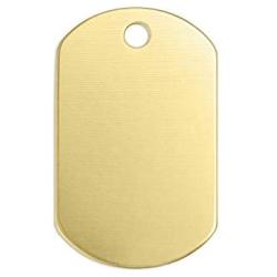 ImpressArt 1 1/4'' Dog Tag Premium Metal Stamping Blanks, 24 Pieces, (Brass)