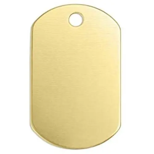 ImpressArt 1 1/4'' Dog Tag Premium Metal Stamping Blanks, 24 Pieces, (Brass)
