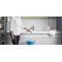 KOHLER Simplice Laundry Sink Faucet, Single Handle Pull-Out, 2-function Spray Head, 3-hole Install, Utility Sink Faucet, Vibrant Stainless Finish, K-22035-VS