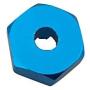 for WLtoys A949 A959 A969 A979 K929 RC Car Aluminum 4mm Wheel Hex Mount Hub with 4 Metal Adapter Part (♥ Blue)