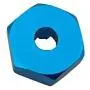 for WLtoys A949 A959 A969 A979 K929 RC Car Aluminum 4mm Wheel Hex Mount Hub with 4 Metal Adapter Part (♥ Blue)