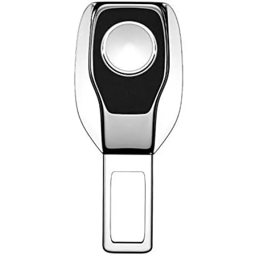 Seat Belt Extender, Metal Eat Belt Extender Suitable for Most Models, with Car Logo Plating Mirror Seat Belt Buckle (Cadillac)
