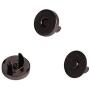 Mini Skater 24 Sets Magnetic Button Clasp Snaps - Purses, Bags, Clothes - No Tools Required - Choose Small or Large Magnetic Button Size:18mm(6/8'') (Black)