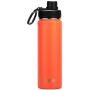 Drinco - Stainless Steel Water Bottle Double Wall Vacuum Insulated with Spout Lid | Perfect for Traveling Camping Hiking (20 oz, Orange)