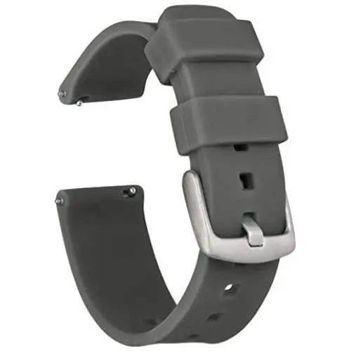 GadgetWraps 14mm Silicone Watch Band Strap with Quick Release Pins – Compatible with Pebble, Fossil, Skagen, Wristology - 14mm Quick Release Watch Band (Gunmetal, 14mm) GadgetWraps 14mm Silicone Watch Band Strap with Quick Release Pins – Compatible with Pebble, Fossil, Skagen, Wristology - 14mm Quick Release Watch Band (Gunmetal, 14mm)
