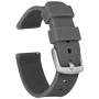 GadgetWraps 14mm Silicone Watch Band Strap with Quick Release Pins – Compatible with Pebble, Fossil, Skagen, Wristology - 14mm Quick Release Watch Band (Gunmetal, 14mm)