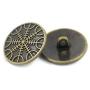 Bezelry 12 Pieces Viking Helm of Awe Pattern Metal Shank Buttons. 23mm (7/8 inch) (Antique Brass) Bezelry 12 Pieces Viking Helm of Awe Pattern Metal Shank Buttons. 23mm (7/8 inch) (Antique Brass)