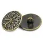 Bezelry 12 Pieces Viking Helm of Awe Pattern Metal Shank Buttons. 23mm (7/8 inch) (Antique Brass)