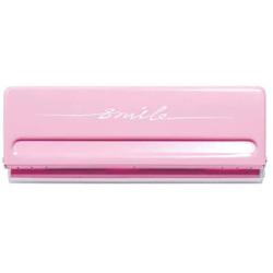 Chris.W Adjustable 6-Hole Punch for A5, Personal, Pocket Planner Inserts, 6 Sheet Capacity - 5.5mm Hole Diameter(Pink)