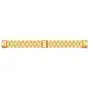 Compatible with Samsung Galaxy Fit SM-R370 Bands, Galaxy Fit Watch Band Solid Stainless Steel Metal Replacement Bracelet Strap for Galaxy Fit SM-R370 Smart Watch, Adjustable (Gold)