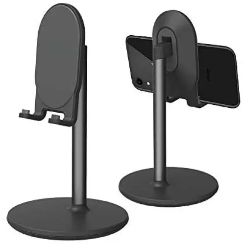 Phone Stand for Desk, Cell Phone Stand Adjustable Desk Phone Holder Tablet Holder Phone Dock (Black) Phone Stand for Desk, Cell Phone Stand Adjustable Desk Phone Holder Tablet Holder Phone Dock (Black)