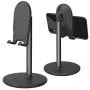 Phone Stand for Desk, Cell Phone Stand Adjustable Desk Phone Holder Tablet Holder Phone Dock (Black) Phone Stand for Desk, Cell Phone Stand Adjustable Desk Phone Holder Tablet Holder Phone Dock (Black)
