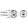 Hao Pro Sew on Snap Button 15mm Dia Press Stud Metal Fastener Stay Put Close Clip Tightly Smooth Touch for Sew Clothes DIY Craft Thick Cotton Silver 30pcs