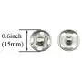 Hao Pro Sew on Snap Button 15mm Dia Press Stud Metal Fastener Stay Put Close Clip Tightly Smooth Touch for Sew Clothes DIY Craft Thick Cotton Silver 30pcs