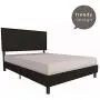 DHP Janford Upholstered Bed with Chic Design | Full | Black Faux Leather DHP Janford Upholstered Bed with Chic Design | Full | Black Faux Leather