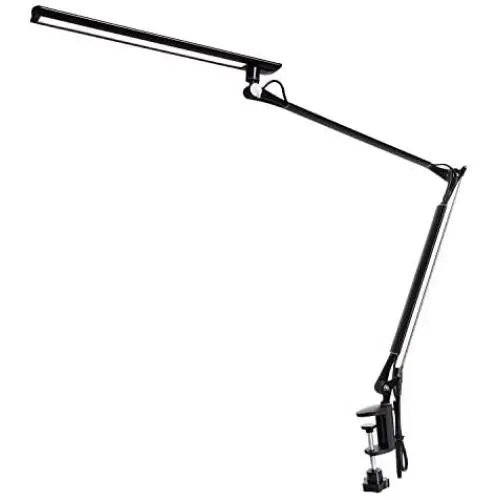 Amzrozky Drafting Table Lamp,Metal Architect LED Desk Lamp, Swing Arm Task Lamp with Clamp,Eye-Care Dimmable Office Light with 5 Color 5 Brightness,Touch Control,Memory Function,Black Amzrozky Drafting Table Lamp,Metal Architect LED Desk Lamp, Swing Arm Task Lamp with Clamp,Eye-Care Dimmable Office Light with 5 Color 5 Brightness,Touch Control,Memory Function,Black