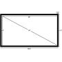 Silver Ticket Products STR Series 6 Piece Home Theater Fixed Frame 4K / 8K Ultra HD, HDTV, HDR & Active 3D Movie Projection Screen, 16:9 Format, 92'' Diagonal, Woven Acoustic Material STR-16992-WAB