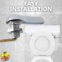 Nick The Fixer Toilet Tank Flush Stainless Steel Handle Valve Replacement - Universal Front Mount Tank Model for Stylish Chrome Finish