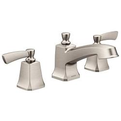 Moen 84926SRN Conway Two Handle Widespread Bathroom Sink Faucet with Valve Included, Spot Resist Brushed Nickel