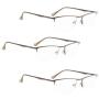 READING GLASSES 3 pack Half-Rim Metal Readers