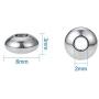 NBEADS 100 Pcs 6mm Metal Spacer Beads, 304 Stainless Steel Flat Round Metal Loose Beads Smooth Crafting Beads Supplies for Bracelets Necklace DIY Jewelry Making, Stainless Steel Color