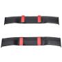 Creatiee 3Pcs Universal Car Mini Spoiler Wing, Auto Car Tail Wing Mini Auto Carbon Fiber Texture Decoration Without Perforation Tail Decoration, 6.7 Inch(Black)