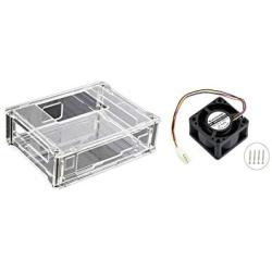 Jetson Nano Case (A) Acrylic Clear Case and Dedicated Cooling Fan PWM Adjustment Strong Cooling Air for Jetson Nano Developer Kit 4PIN Reverse-Proof Connector 5V