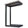 SIMPLIHOME Skyler Solid Mango Wood and Metal 18 inch wide Rectangle Industrial C Side Table in Beach Brown, Fully Assembled, for the Living Room and Bedroom
