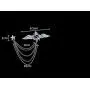 3 Pieces Brooch for Men Suit Shirt Stud Brooch Lapel Pin Brooch Pin Chain Tassel Brooch Pin with Crystal Beads for Suit Shirts Brooch Lapel by TQsuen, Including 1 Flower Lapel Pins, Angel Wings Style