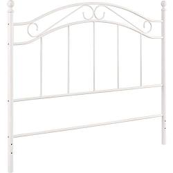 White Metal Headboard Queen Full Size (White)