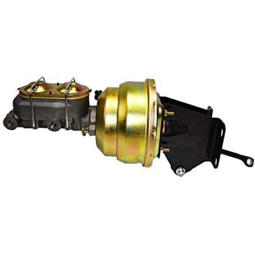 A-Team Performance Dual Power Brake Booster Conversion Kit Compatible With 1974-1986 Jeep CJ7 & CJ5 8'' Disc/Drum