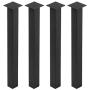 MBQQ Furniture Legs H28'' Rustic Decory Table Legs,Heavy Duty Metal Desk Legs,Dining Table Legs,Set of 4 Black,DIY Iron Legs