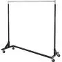 Simple Houseware Commercial Z Base Garment Rack, Black Simple Houseware Commercial Z Base Garment Rack, Black