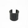 Breuer Chair Glides - Replacement Single Prong U-Shape Plastic Caps in Black (Set of 16) - Made in Italy