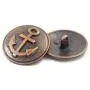 Bezelry 12 Pieces Anchor Metal Shank Buttons 25mm (1 inch) (Antique Copper) Bezelry 12 Pieces Anchor Metal Shank Buttons 25mm (1 inch) (Antique Copper)