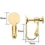 (Apfel) 20 pcs Hypoallergenic Screwback Leverback Clip On Earclips 8mm Flat Plated, [ Gold ] Non Pierced EarsNon Metal Allergy, Parts, カン無し 丸皿8mmイヤリング ゴールド