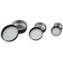 LJY 48 Pieces Black Round Aluminum Cans Screw Lid Metal Tins Jars Empty Slip Slide Containers (Mixed Sizes)