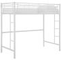 Walker Edison Orion Urban Industrial Metal Twin over Loft Bunk Bed, Twin Size, White