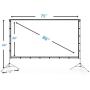 Vamvo Outdoor Indoor Projector Screen with Stand Foldable Portable Movie Screen 80 Inch (16:9) Full-Set Bag for Home Theater Camping and Recreational Events (80 inch)
