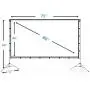 Vamvo Outdoor Indoor Projector Screen with Stand Foldable Portable Movie Screen 80 Inch (16:9) Full-Set Bag for Home Theater Camping and Recreational Events (80 inch)