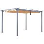 ALEKO PERGSAND10X13 Aluminum Outdoor Retractable Canopy Pergola - 13 x 10 Ft - Sand Color