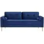 VASAGLE Sofa, Couch for Living Room, Velvet Surface, for Apartment, Small Space, Solid Wood Frame, Metal Legs, Easy Assembly, Mid-Century Modern Design, 71.3 x 32.3 x 33.9 Inches, Blue ULCS002Q01 VASAGLE Sofa, Couch for Living Room, Velvet Surface, for Apartment, Small Space, Solid Wood Frame, Metal Legs, Easy Assembly, Mid-Century Modern Design, 71.3 x 32.3 x 33.9 Inches, Blue ULCS002Q01