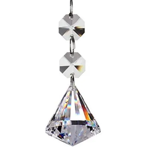 Fushing 20Pcs Crystal Chandelier Prisms Pendants Balls Suncatchers Crystal Garland Beads (30mm, Clear)