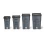 Rubbermaid Commercial Brute Rollout Heavy-Duty Waste Container, Square, Polyethylene, 95 Gallons, Gray (9W22GY)
