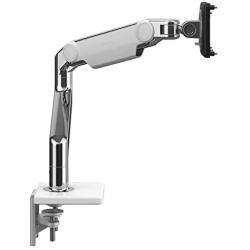 Humanscale M8.1 Adjustable Monitor Arm with Two Piece Clamp Mount and Base - Polished Aluminum M81CMWBTB