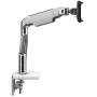 Humanscale M8.1 Adjustable Monitor Arm with Two Piece Clamp Mount and Base - Polished Aluminum M81CMWBTB