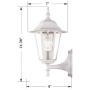 YaoKuem Outdoor Wall Lantern, Wall Sconce as Porch Lighting Fixture, E26 Base 60W Max, Metal Housing Plus Glass, Wet Location Rated, Bulbs not Included (White)